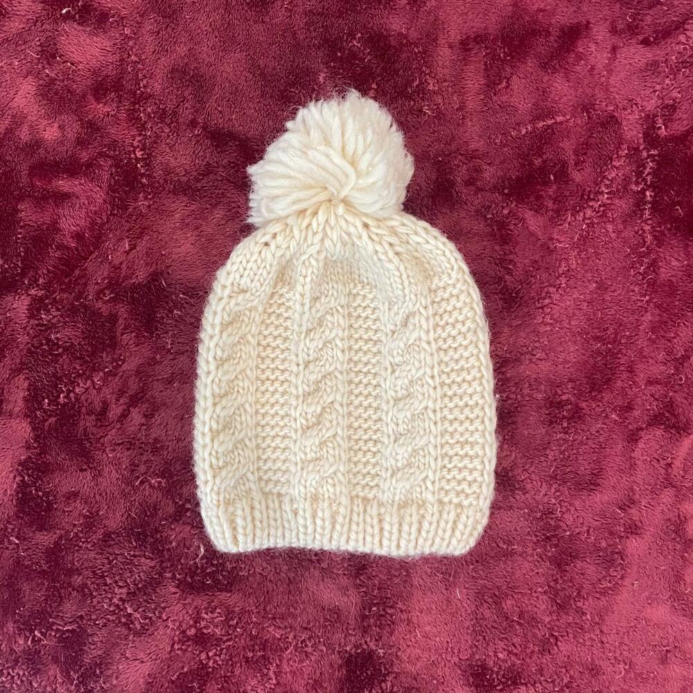 Cream Knitted Beanie